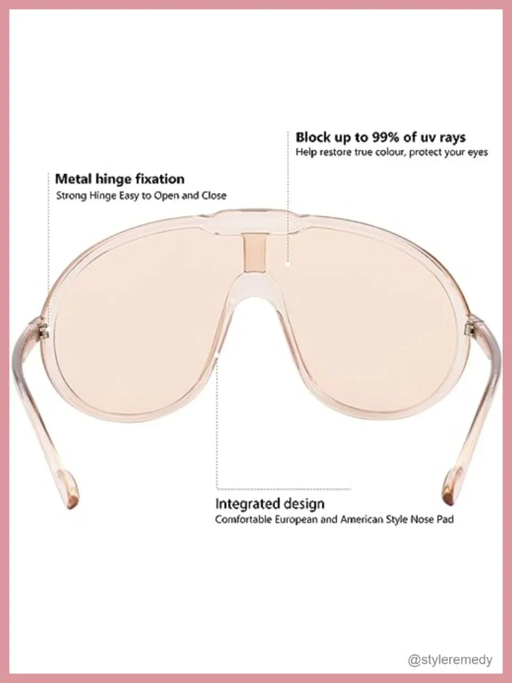 Oversized Shield Sunglasses UV400 Protection for Women Men